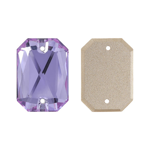 Violet Octagon Shape High Quality Glass Sew-on Rhinestones WholesaleRhinestone