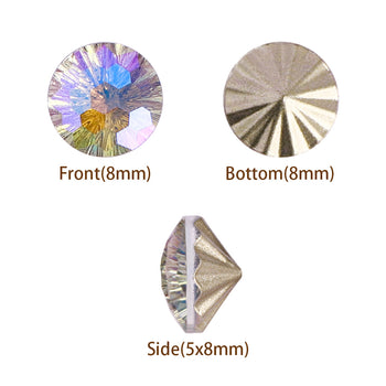 Millennium Series Round Shape Paradise Shine Glass Pointed Back Fancy Rhinestones WholesaleRhinestone