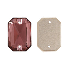 Burgundy Octagon Shape High Quality Glass Sew-on Rhinestones WholesaleRhinestone