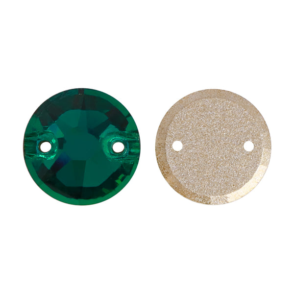 Emerald XIRIUS Round Shape High Quality Glass Sew-on Rhinestones WholesaleRhinestone