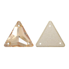Golden Shadow Triangle Shape High Quality Glass Sew-on Rhinestones WholesaleRhinestone