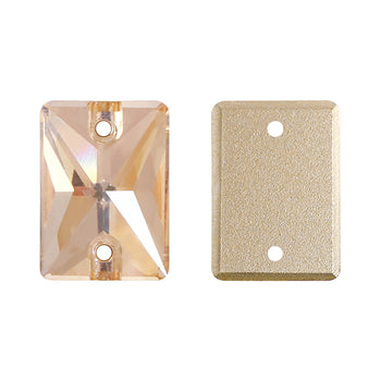 Golden Shadow Rectangle Shape High Quality Glass Sew-on Rhinestones WholesaleRhinestone
