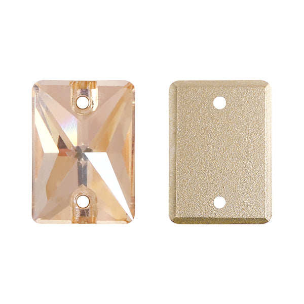 Golden Shadow Rectangle Shape High Quality Glass Sew-on Rhinestones WholesaleRhinestone
