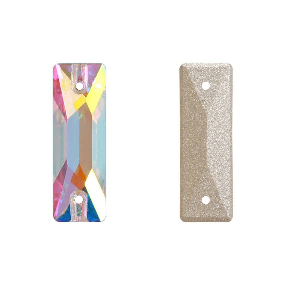 Crystal AB Cosmic Baguette Shape High Quality Glass Sew-on Rhinestones WholesaleRhinestone
