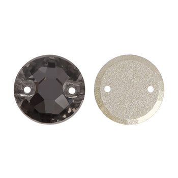 Black Diamond XIRIUS Round Shape High Quality Glass Sew-on Rhinestones WholesaleRhinestone