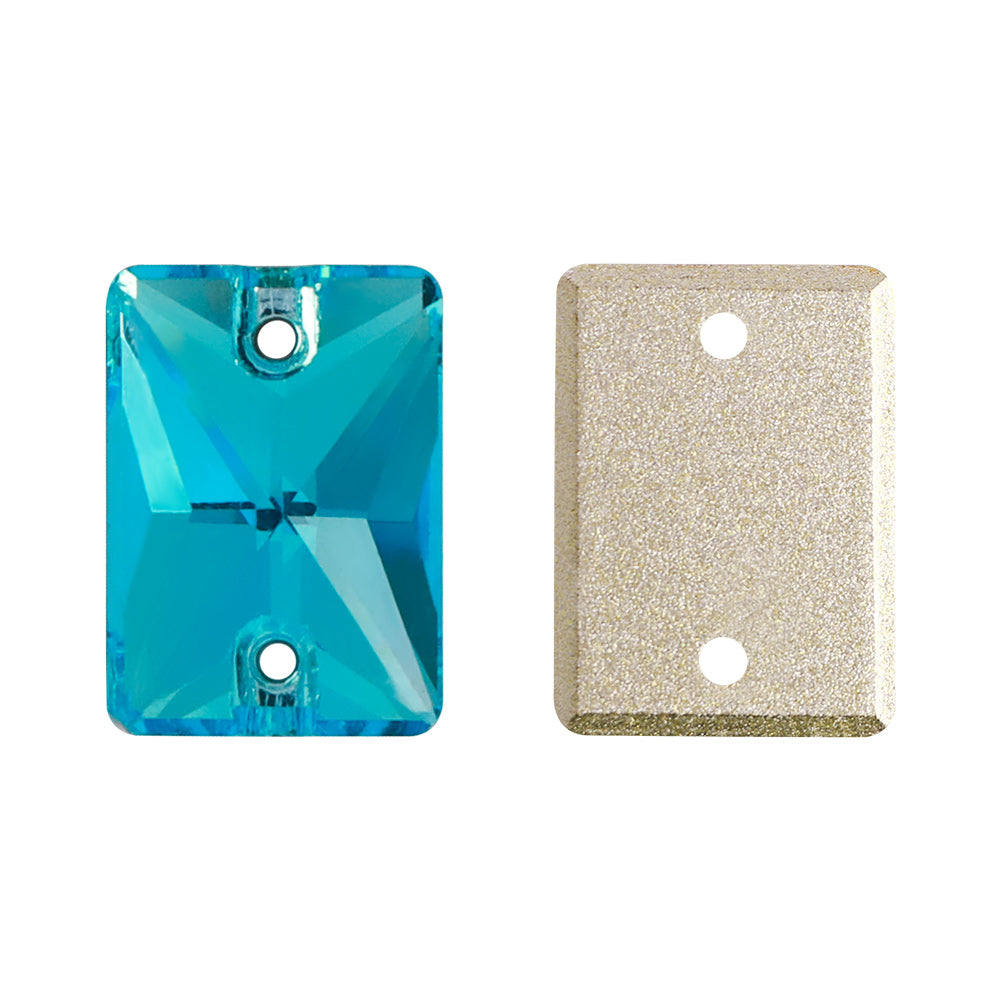 Aquamarine Rectangle Shape High Quality Glass Sew-on Rhinestones Второстепенное изображение товара