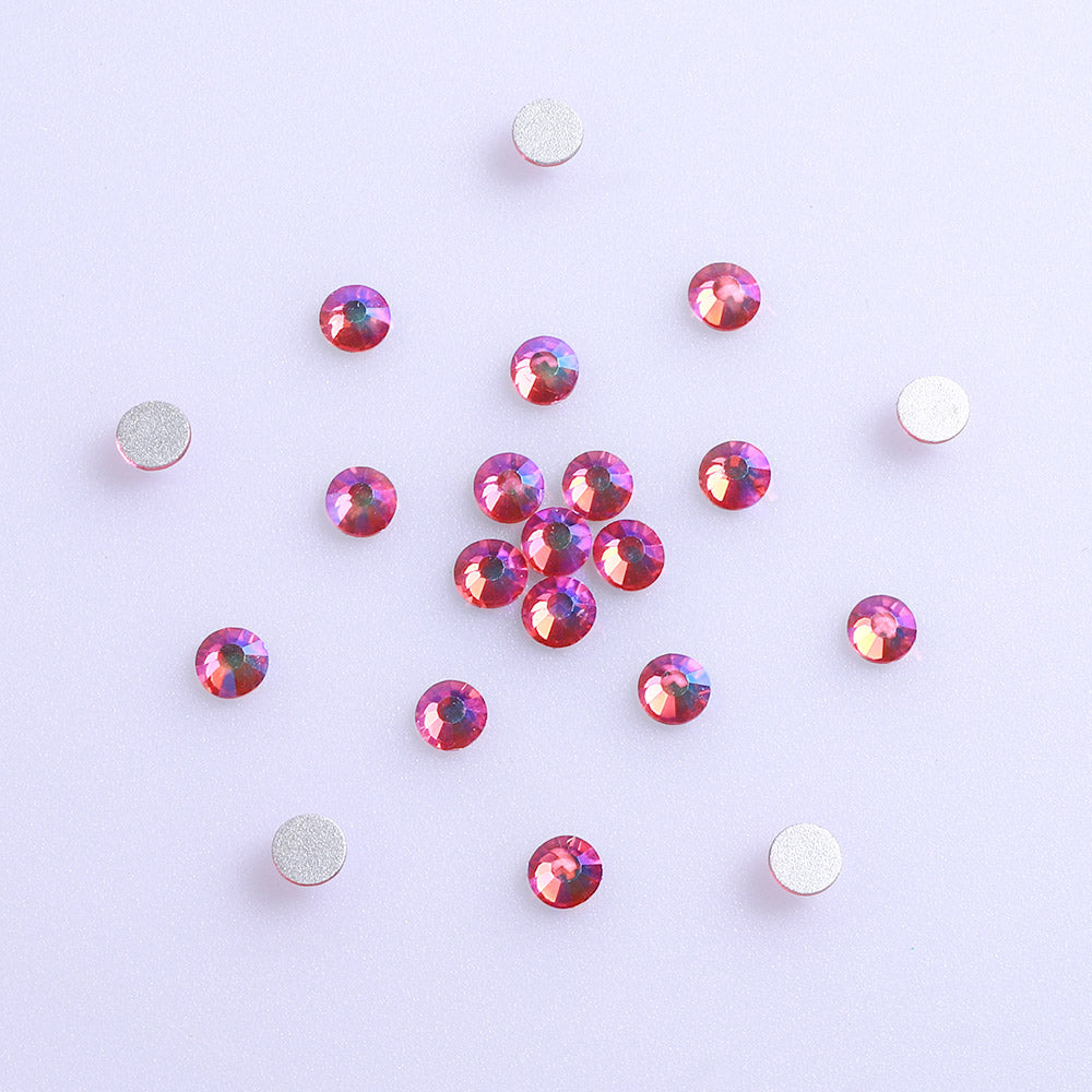 Rose AB Glass FlatBack Rhinestones Silver Back WholesaleRhinestone