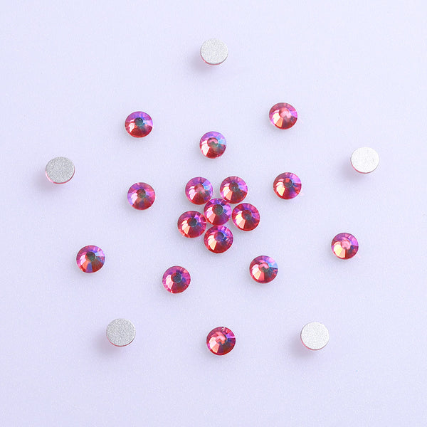 Rose AB Glass FlatBack Rhinestones Silver Back WholesaleRhinestone