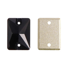 Jet Rectangle Shape High Quality Glass Sew-on Rhinestones WholesaleRhinestone