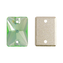 Peridot Rectangle Shape High Quality Glass Sew-on Rhinestones WholesaleRhinestone