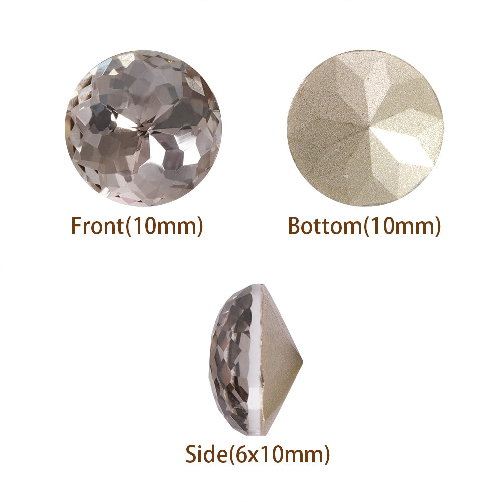 Satin Dome Round Shape High Quality Glass Pointed Back Fancy Rhinestones WholesaleRhinestone