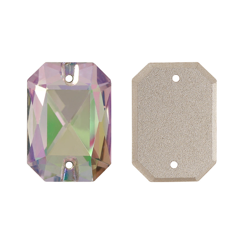 Luminous Green Octagon Shape High Quality Glass Sew-on Rhinestones WholesaleRhinestone