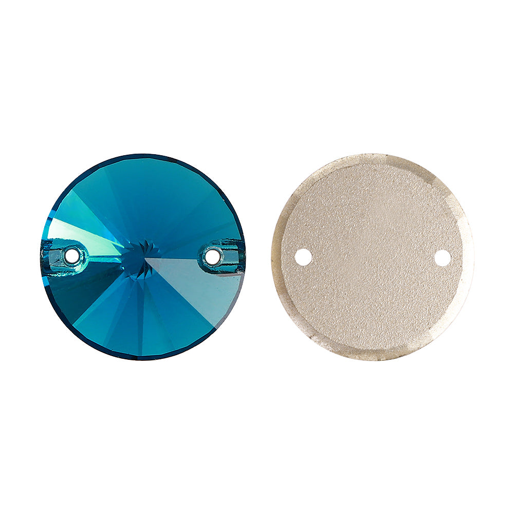 Indicolite Rivoli Shape High Quality Glass Sew-on Rhinestones Secondary image