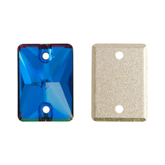 Bermuda Blue Rectangle Shape High Quality Glass Sew-on Rhinestones WholesaleRhinestone