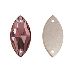 Burgundy Navette Shape High Quality Glass Sew-on Rhinestones WholesaleRhinestone