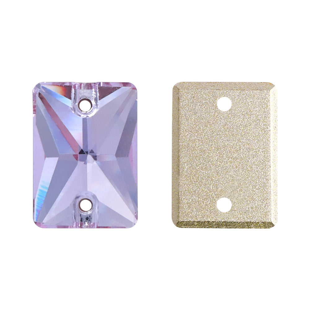 Violet Rectangle Shape High Quality Glass Sew-on Rhinestones Secondary image