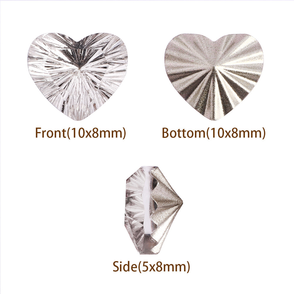 Millennium Series Heart Shape Crystal Glass Pointed Back Fancy Rhinestones WholesaleRhinestone