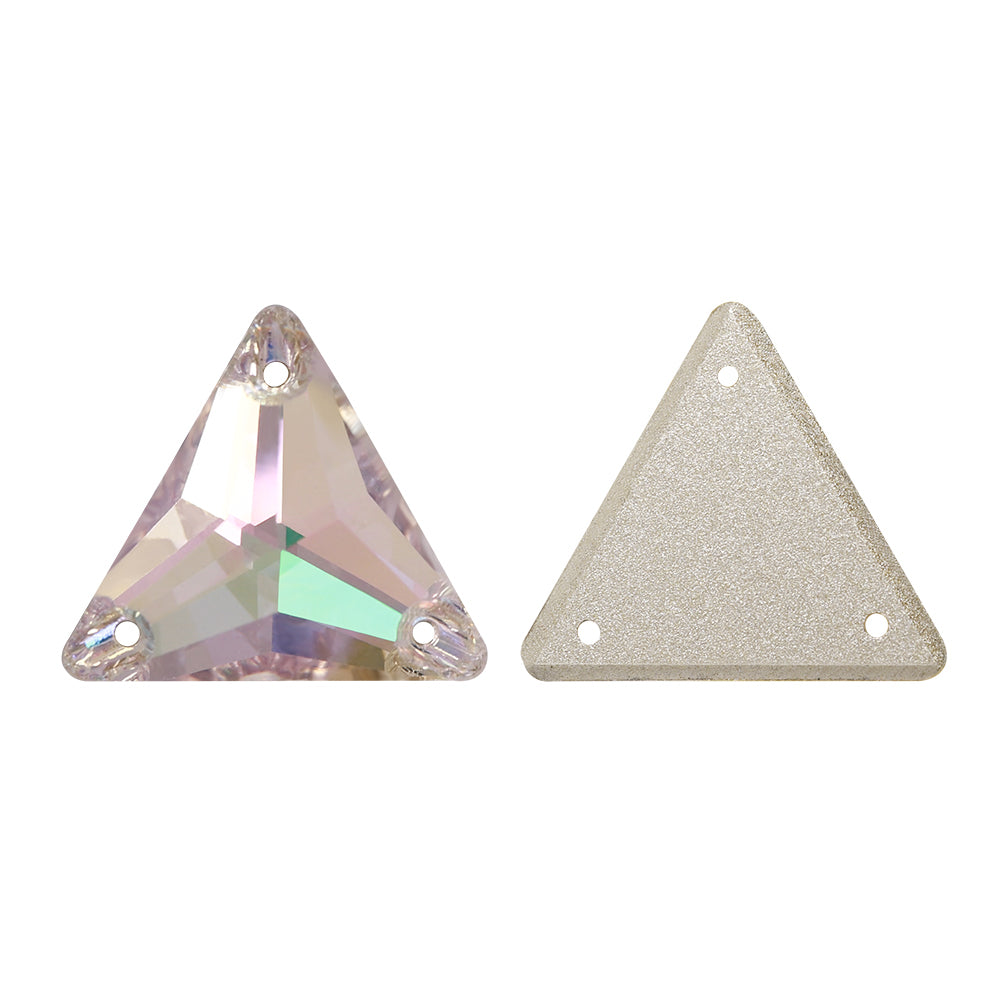 Luminous Green Triangle Shape High Quality Glass Sew-on Rhinestones WholesaleRhinestone