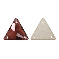 Burgundy Triangle Shape High Quality Glass Sew-on Rhinestones WholesaleRhinestone