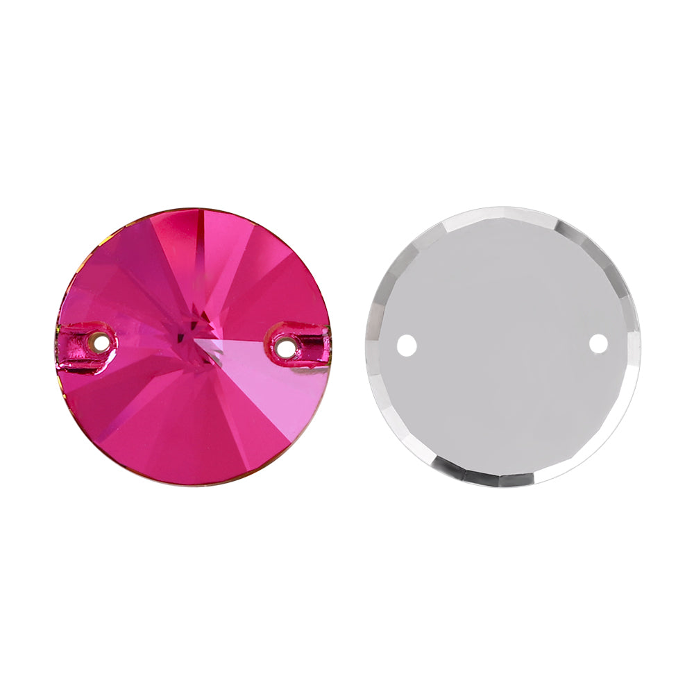 Vitrail Rose Rivoli  Shape High Quality Glass Sew-on Rhinestones Secondary image