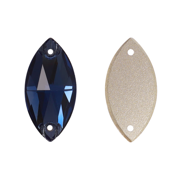 Montana Navette Shape High Quality Glass Sew-on Rhinestones WholesaleRhinestone