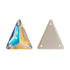 Slim Triangle Shape Crystal Aurore Boreale High Quality Glass Sew-on Rhinestones WholesaleRhinestone