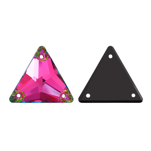Vitrail Medium Triangle Shape High Quality Glass Sew-on Rhinestones WholesaleRhinestone