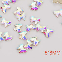 Butterfly Shape Crystal AB Flat Back Fancy Rhinestones WholesaleRhinestone