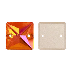 Astral Pink Square Shape High Quality Glass Sew-on Rhinestones WholesaleRhinestone