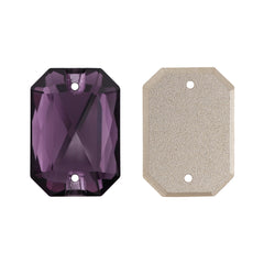 Amethyst Octagon Shape High Quality Glass Sew-on Rhinestones WholesaleRhinestone