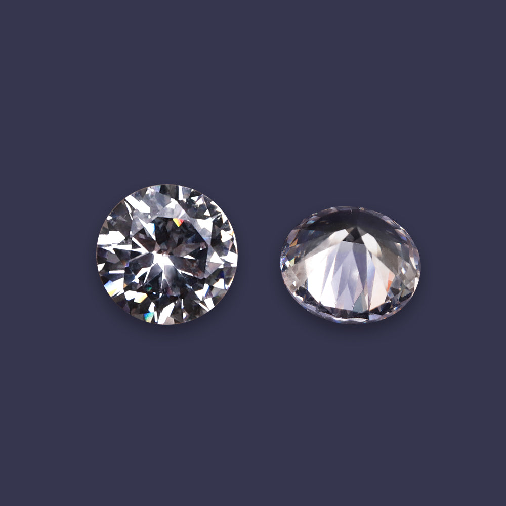 Round Pointed Back Crystal Cubic Zirconia Stones For Jewelry Restoration Secondary image