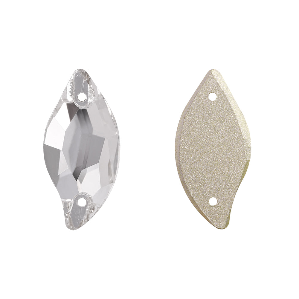 Crystal Diamond Leaf Shape High Quality Glass Sew-on Rhinestones WholesaleRhinestone