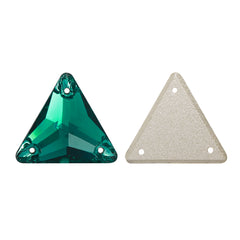 Emerald Triangle Shape High Quality Glass Sew-on Rhinestones WholesaleRhinestone