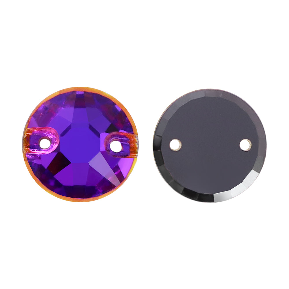 Violet Blue XIRIUS Round Shape High Quality Glass Sew-on Rhinestones Secondary image