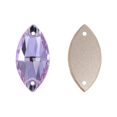 Violet Navette Shape High Quality Glass Sew-on Rhinestones WholesaleRhinestone