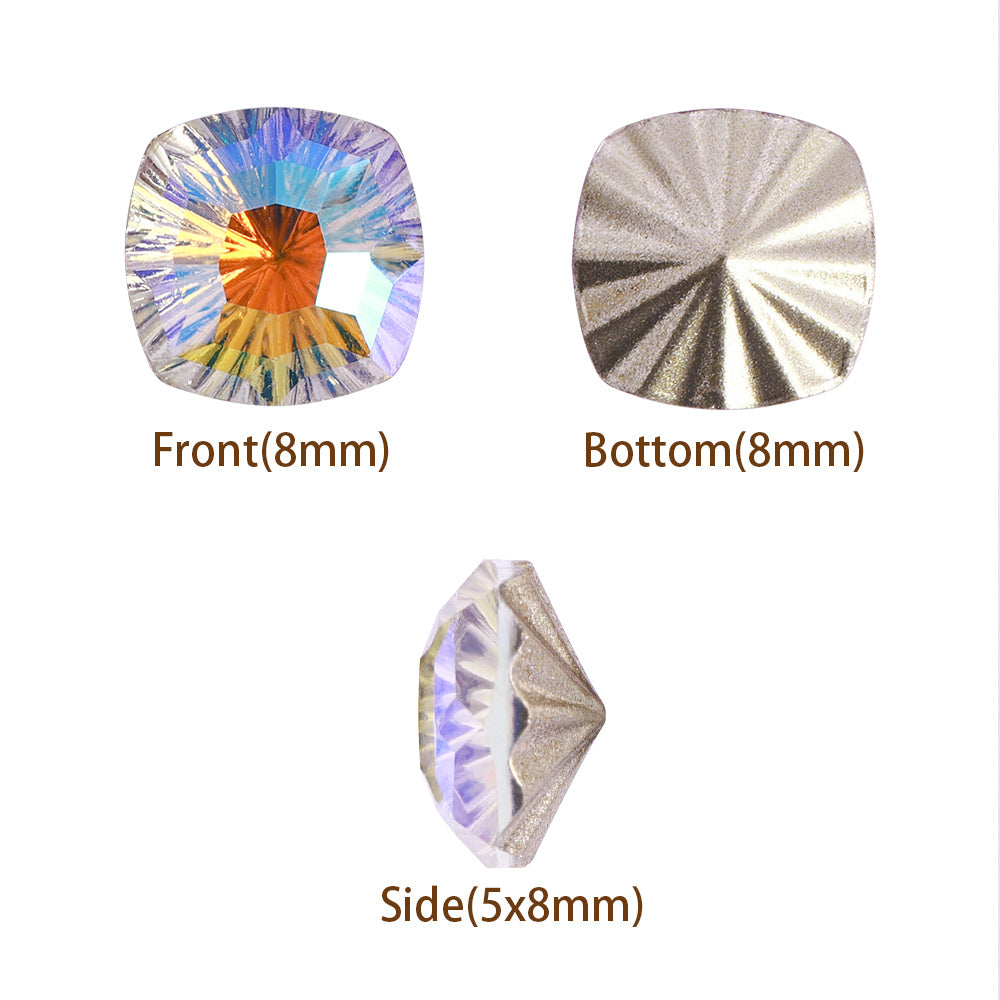 Millennium Series Round Square Shape Paradise Shine Glass Pointed Back Fancy Rhinestones WholesaleRhinestone