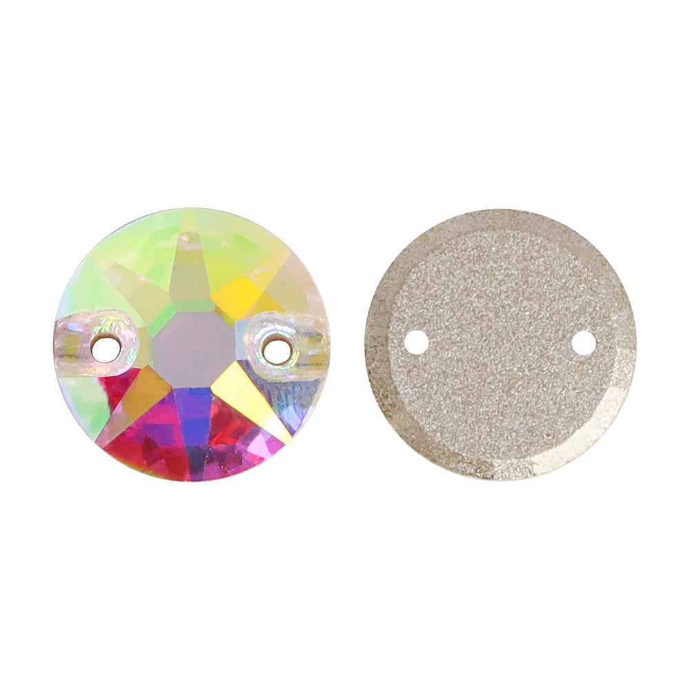 Crystal AB XIRIUS Round Shape High Quality Glass Sew-on Rhinestones WholesaleRhinestone