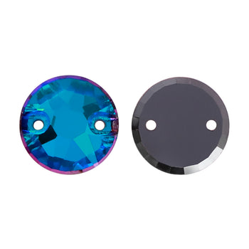 Bermuda Blue XIRIUS Round Shape High Quality Glass Sew-on Rhinestones WholesaleRhinestone
