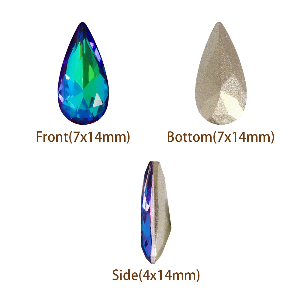 Sphinx Teardrop Shape High Quality Glass Pointed Back Fancy Rhinestones Второстепенное изображение товара