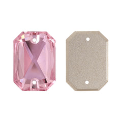 Light Rose Octagon Shape High Quality Glass Sew-on Rhinestones WholesaleRhinestone