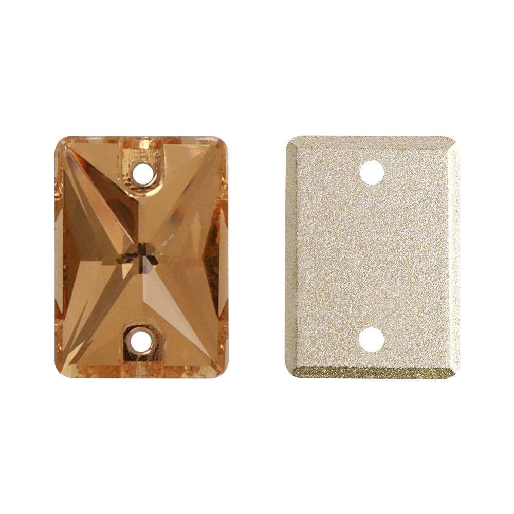 Light Smoked Topaz Rectangle Shape High Quality Glass Sew-on Rhinestones Secondary image