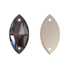 Black Diamond Navette Shape High Quality Glass Sew-on Rhinestones WholesaleRhinestone