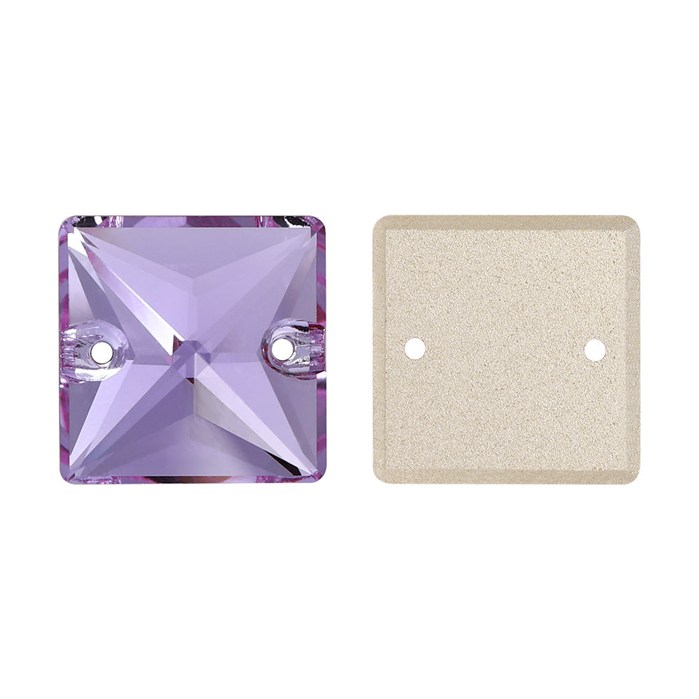 Violet Square Shape High Quality Glass Sew-on Rhinestones Secondary image