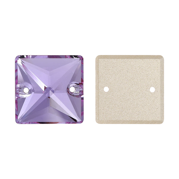 Violet Square Shape High Quality Glass Sew-on Rhinestones WholesaleRhinestone