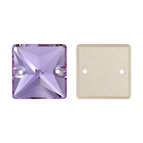 Violet Square Shape High Quality Glass Sew-on Rhinestones WholesaleRhinestone