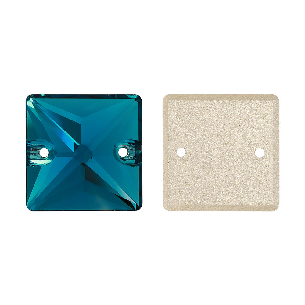 Indicolite Square Shape High Quality Glass Sew-on Rhinestones Secondary image