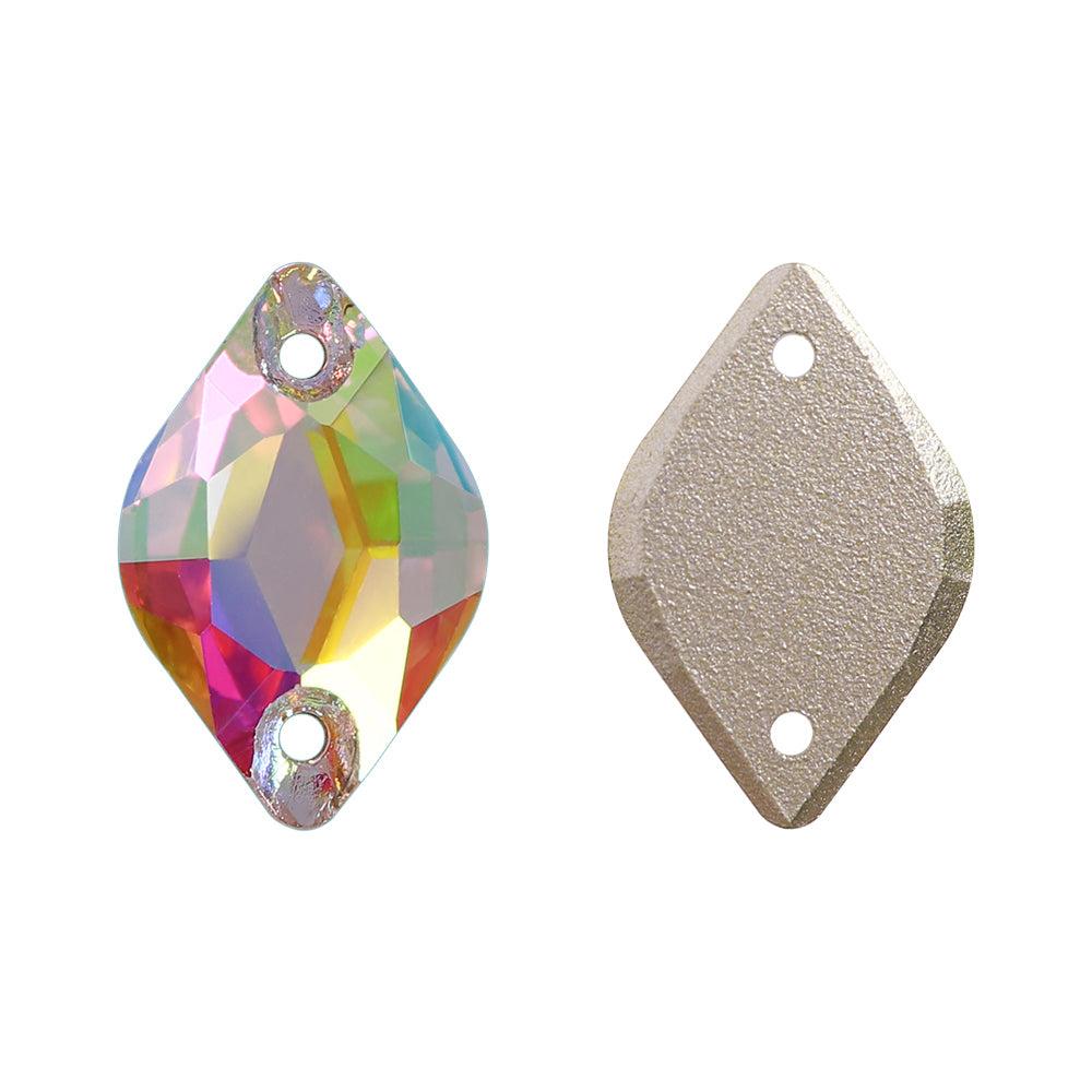 Crystal AB Lemon Shape High Quality Glass Sew-on Rhinestones Secondary image