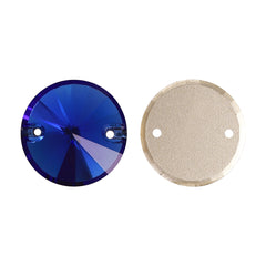 Sapphire Rivoli Shape High Quality Glass Sew-on Rhinestones WholesaleRhinestone