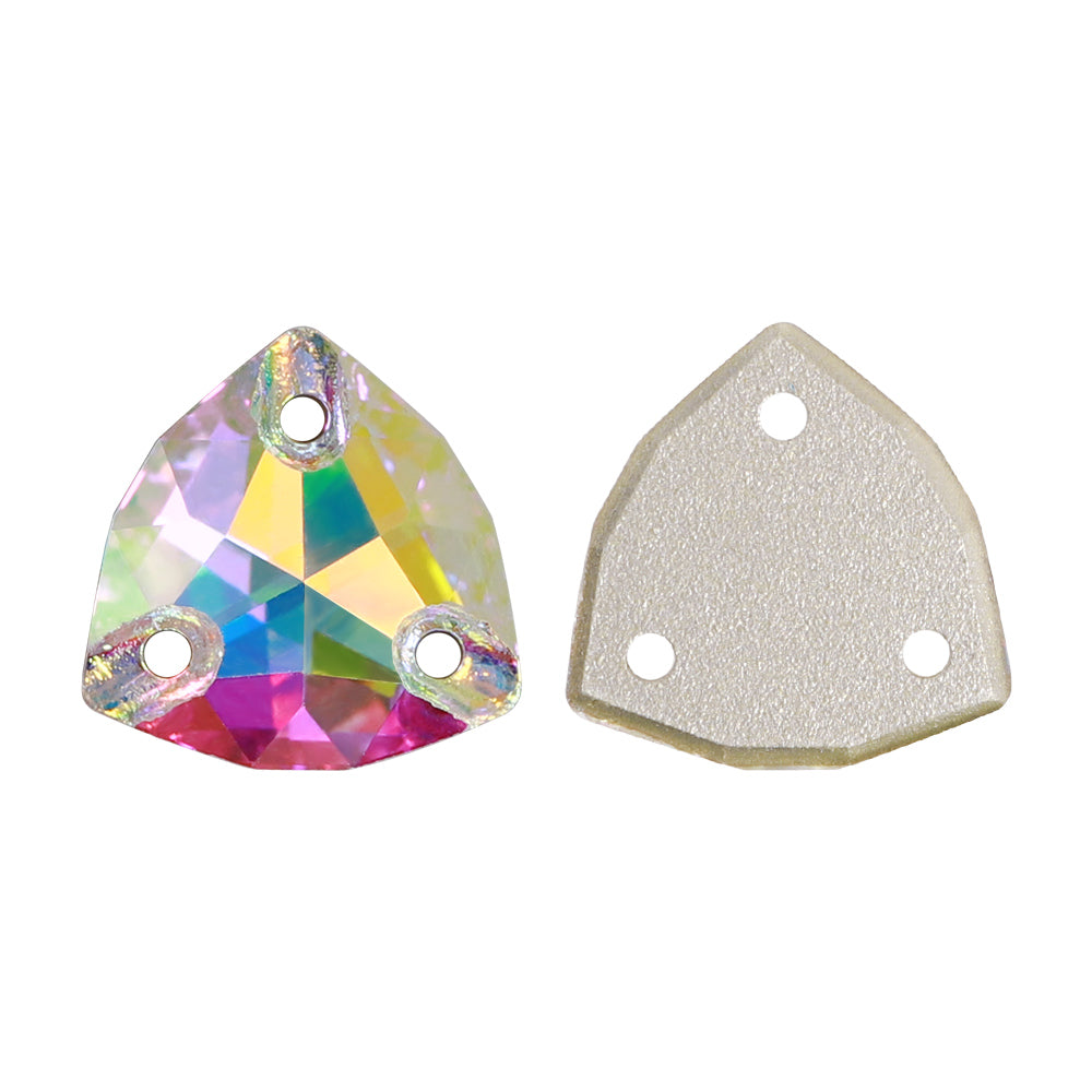 Crystal AB Forme trilliante en verre de haute qualité Rétalonnent en verre à coudre Image secondaire du produit