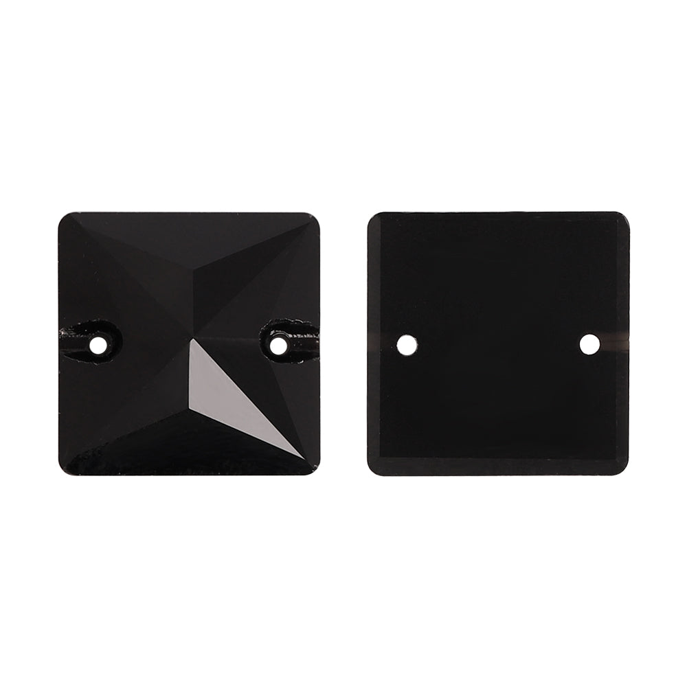 Jet Square Shape de alta calidad Glass Sew-Animestonas Imagen secundaria del producto